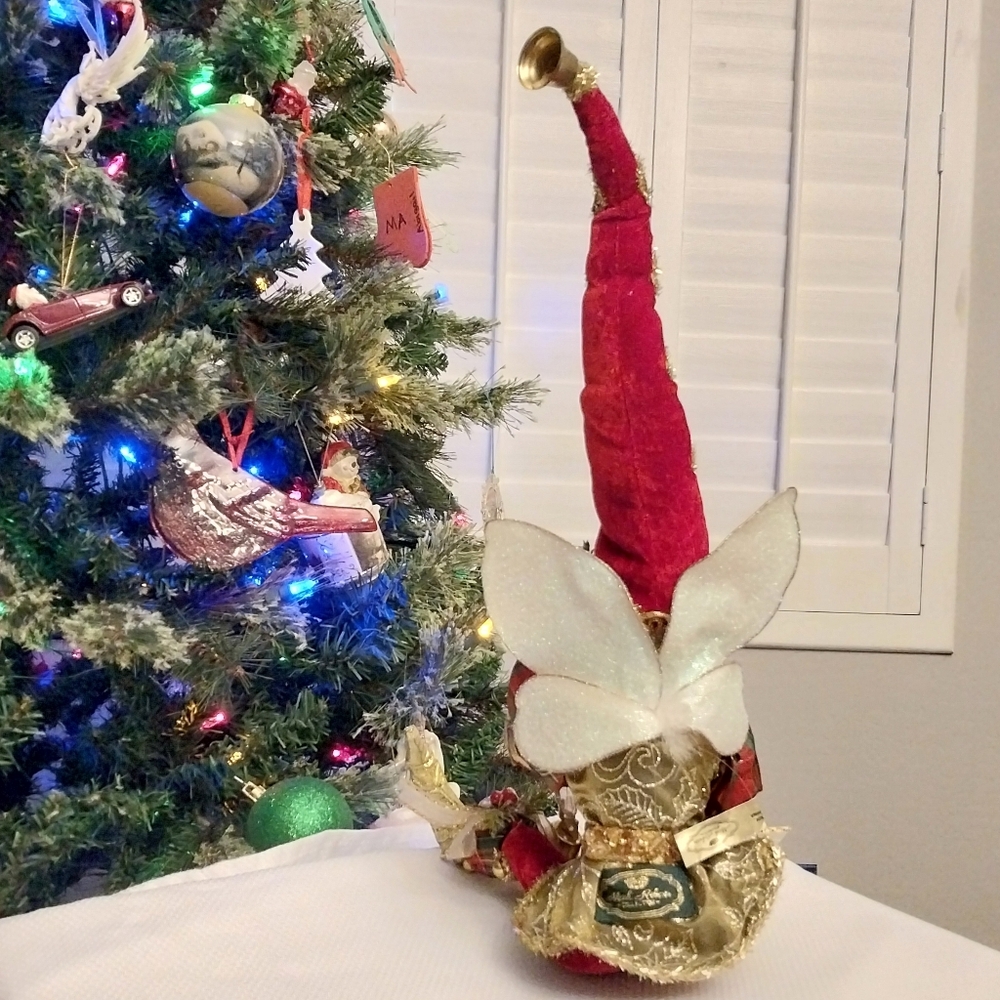 Mark Roberts Christmas Fairy Elf Blue Twinkling Eyes with Bells on - Picture 11 of 13